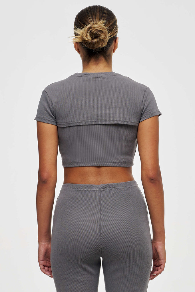 Tampa Cut Out Tee Washed Dove Grey Tees | Women Modern Reality Women 