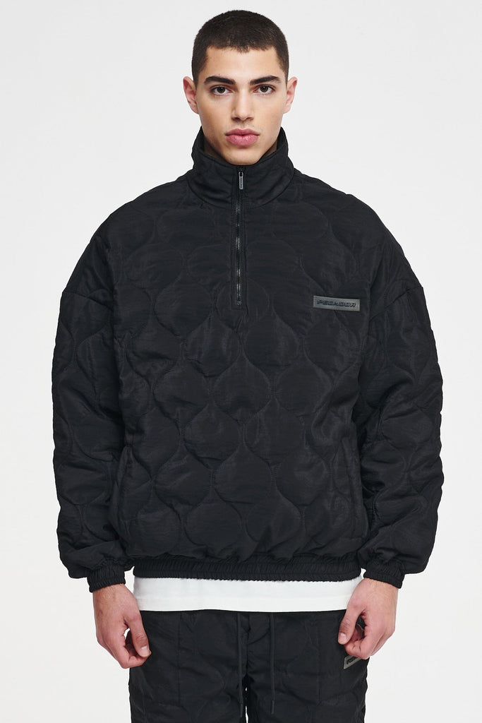 Dowry Quilted Halfzip Sweater Black Sweater | Men Cold Hearted | Male 
