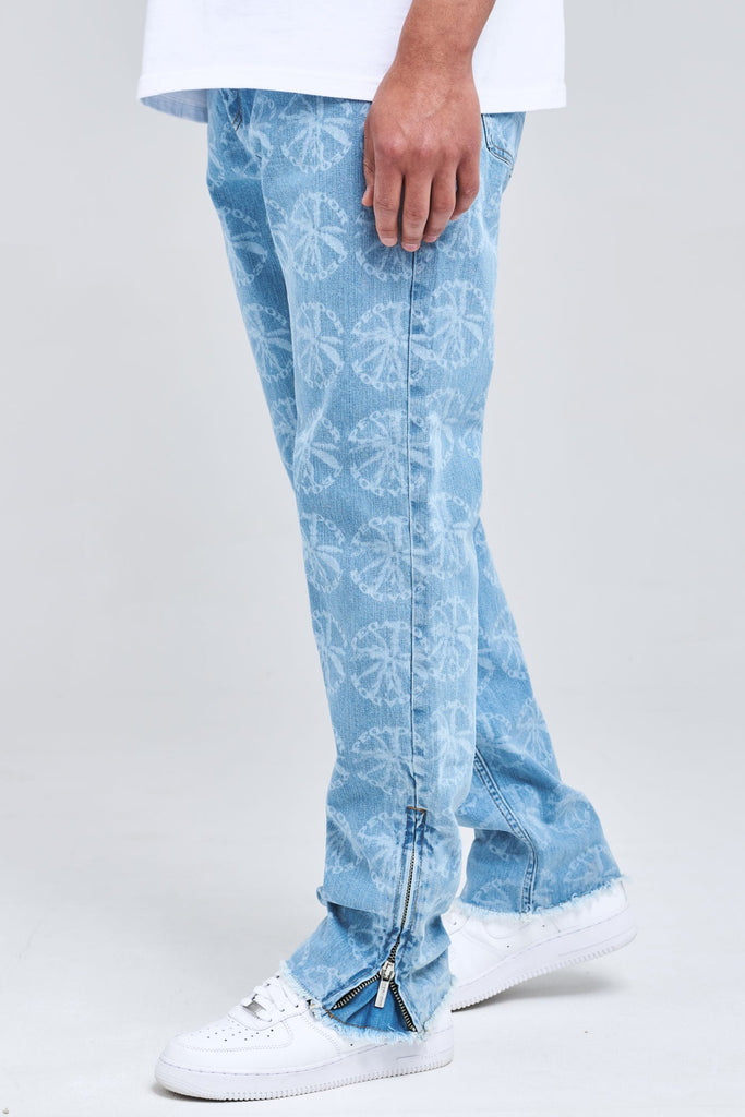 Sumter Monogramm Jeans Washed Light Blue Jeans | Men Modern Reality Men 