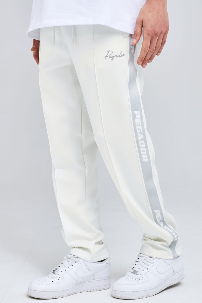 Wide Track Pants Bright White Heather Grey Bottoms | Men Modern Reality Men 