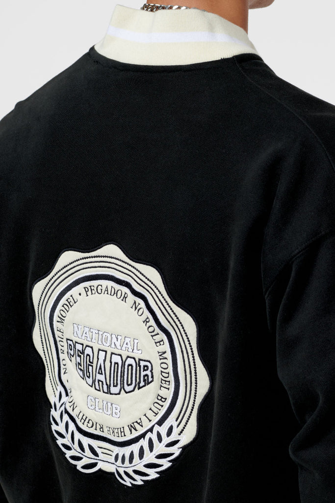 Brays Varsity Jacket Washed Phantom Black Cornsilk Jackets | Men No Role Model Men 