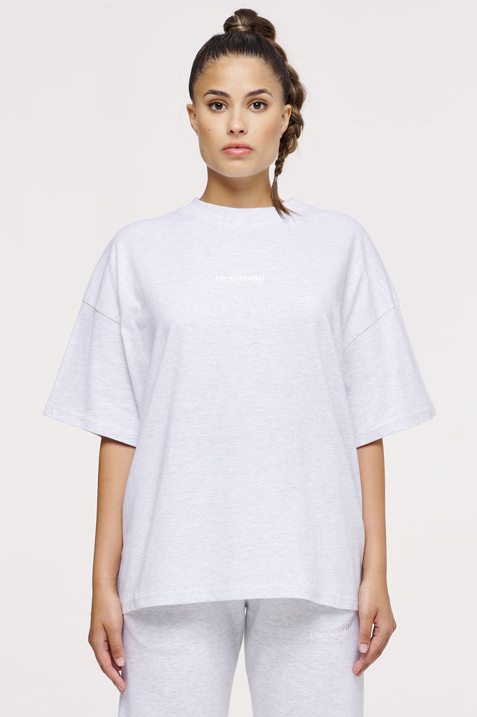 Bel Air Heavy Oversized Tee Light Grey Melange Tees | Women No Role Model Female 