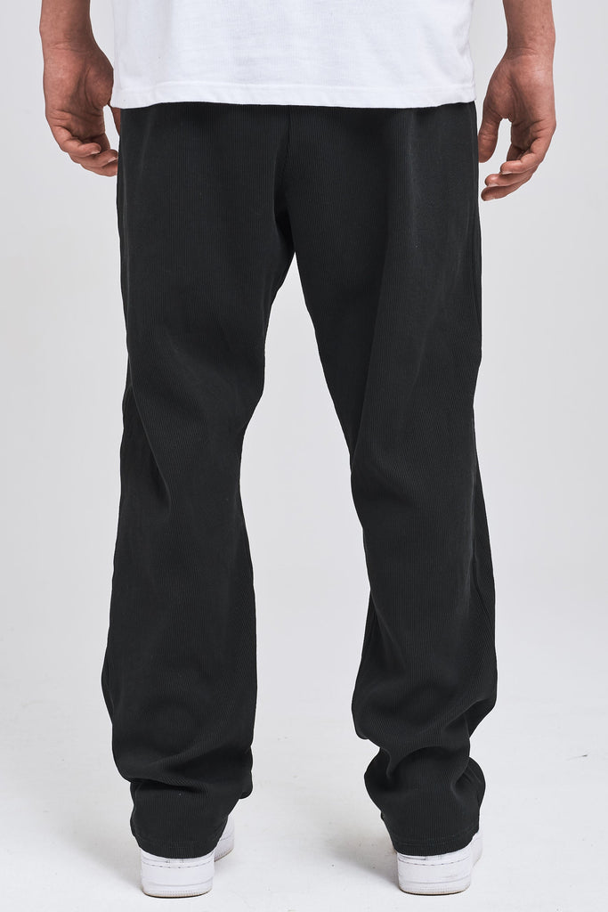 Ribbed Heavy Wide Sweat Pants Washed Coal Bottoms | Men Life We Chose Men 