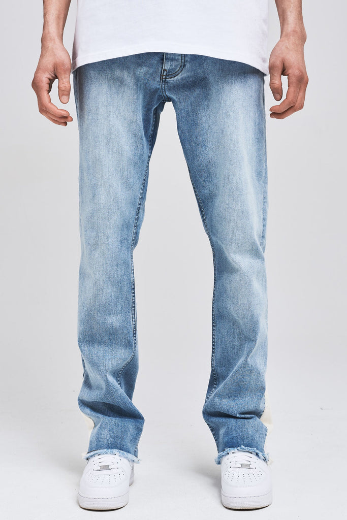 Wide Leg Jeans Light Blue Ivory Bottoms | Men Life We Chose Men 