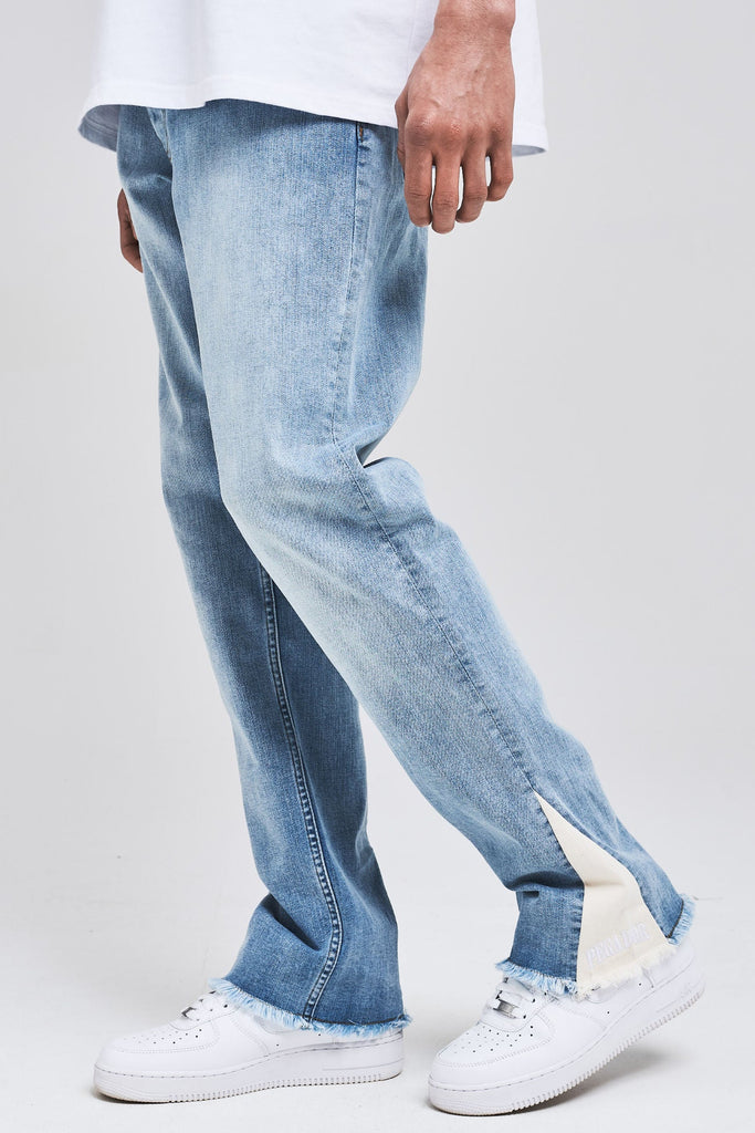 Wide Leg Jeans Light Blue Ivory Bottoms | Men Life We Chose Men 