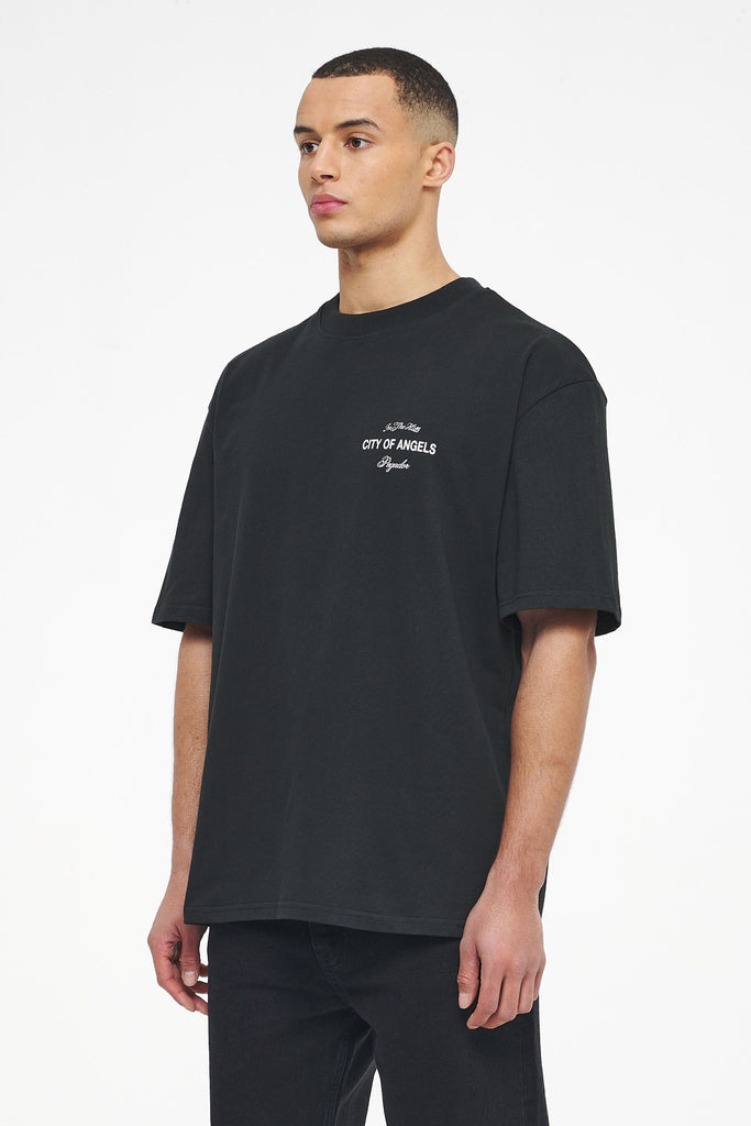 Wallace Oversized Tee Vintage Washed Black Ink Tees | Men Trust The Process | Men 