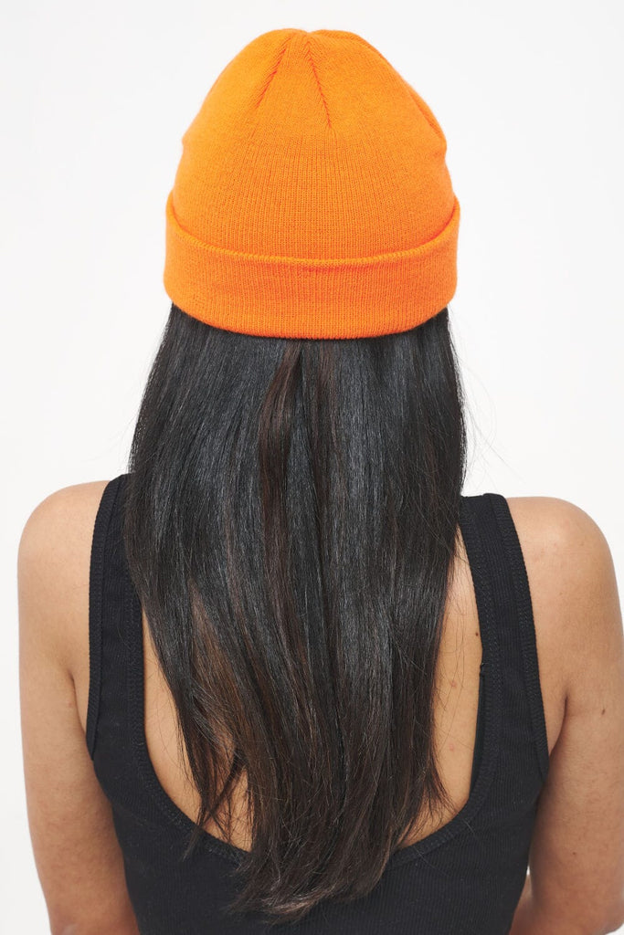Birch Fisherman Beanie Sunrise Orange White Headwear | Women Trust The Process | Women 