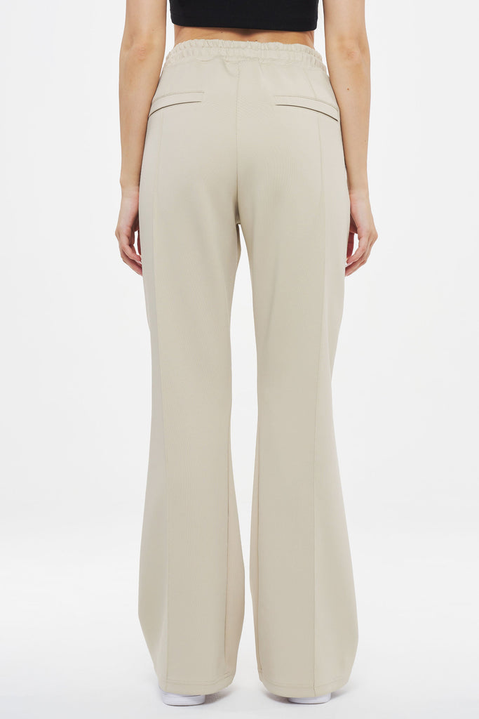 Nola Flared Track Pants Almond Bottoms | Women Ahead of Time Female 