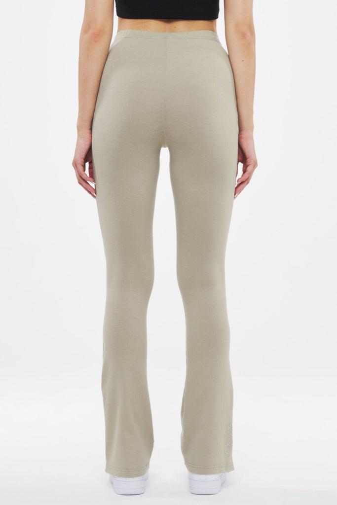Bell Flared Sweat Leggings Washed Almond Bottoms | Women Ahead of Time Female 